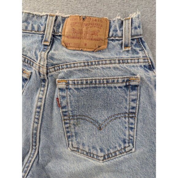 Vintage Levis 551 Jeans Womens SZ 4 Blue Relaxed Fit Tapered Leg Paper Tag Y2K - Picture 10 of 16